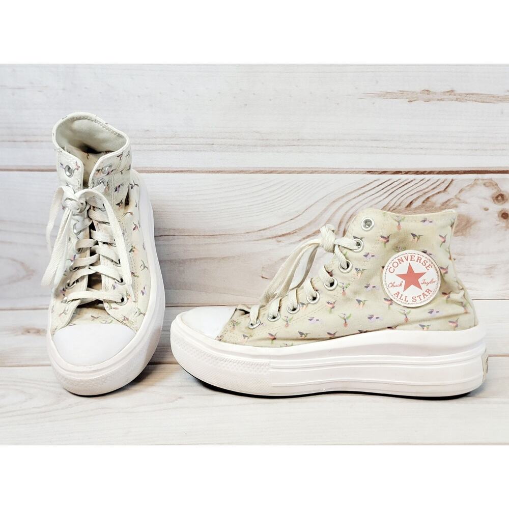 Converse Chuck Taylor All Star High Birds Womens Shoes Size 7.5 Read
